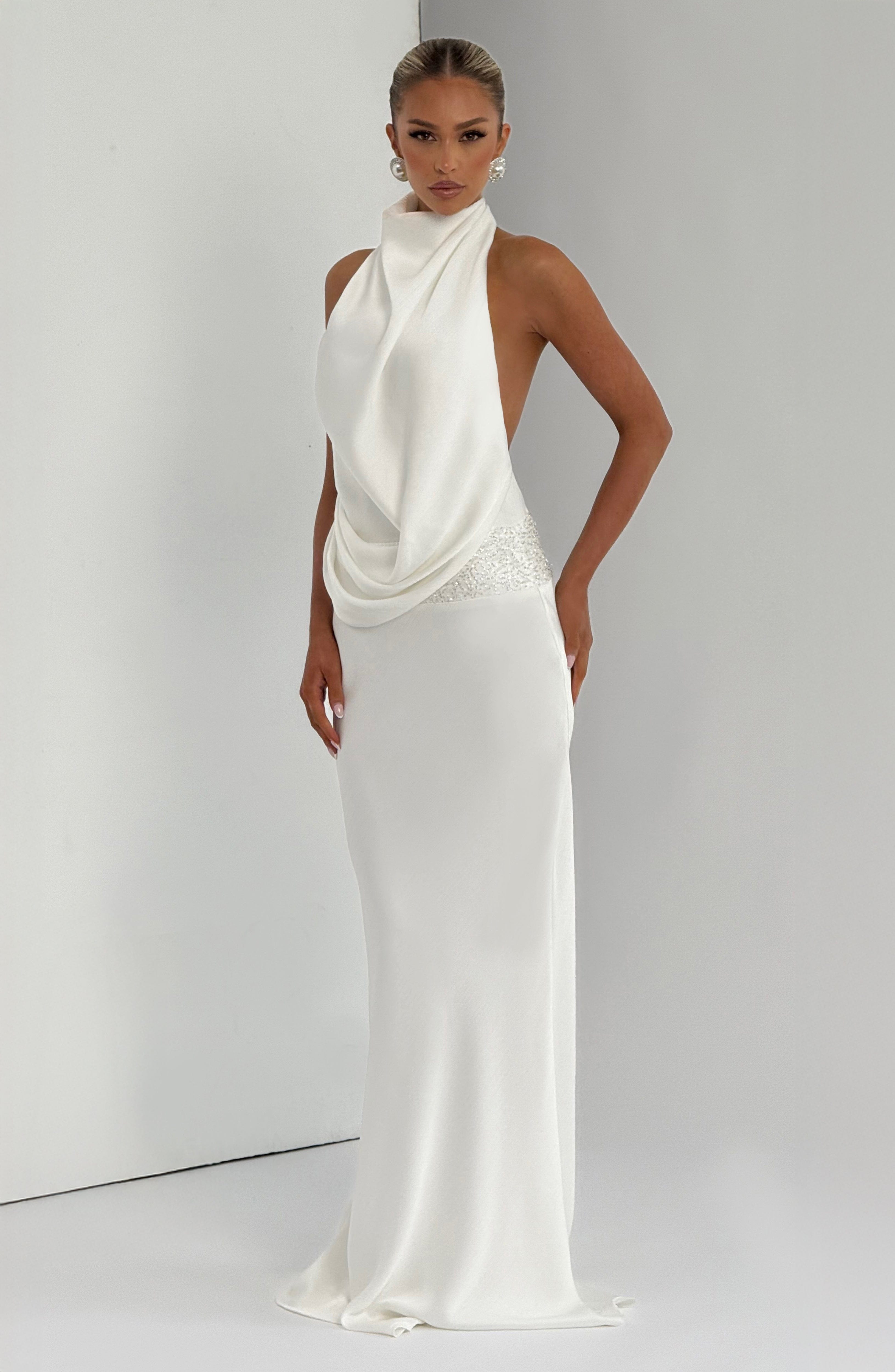 Vienne | Celine Satin Maxi Dress