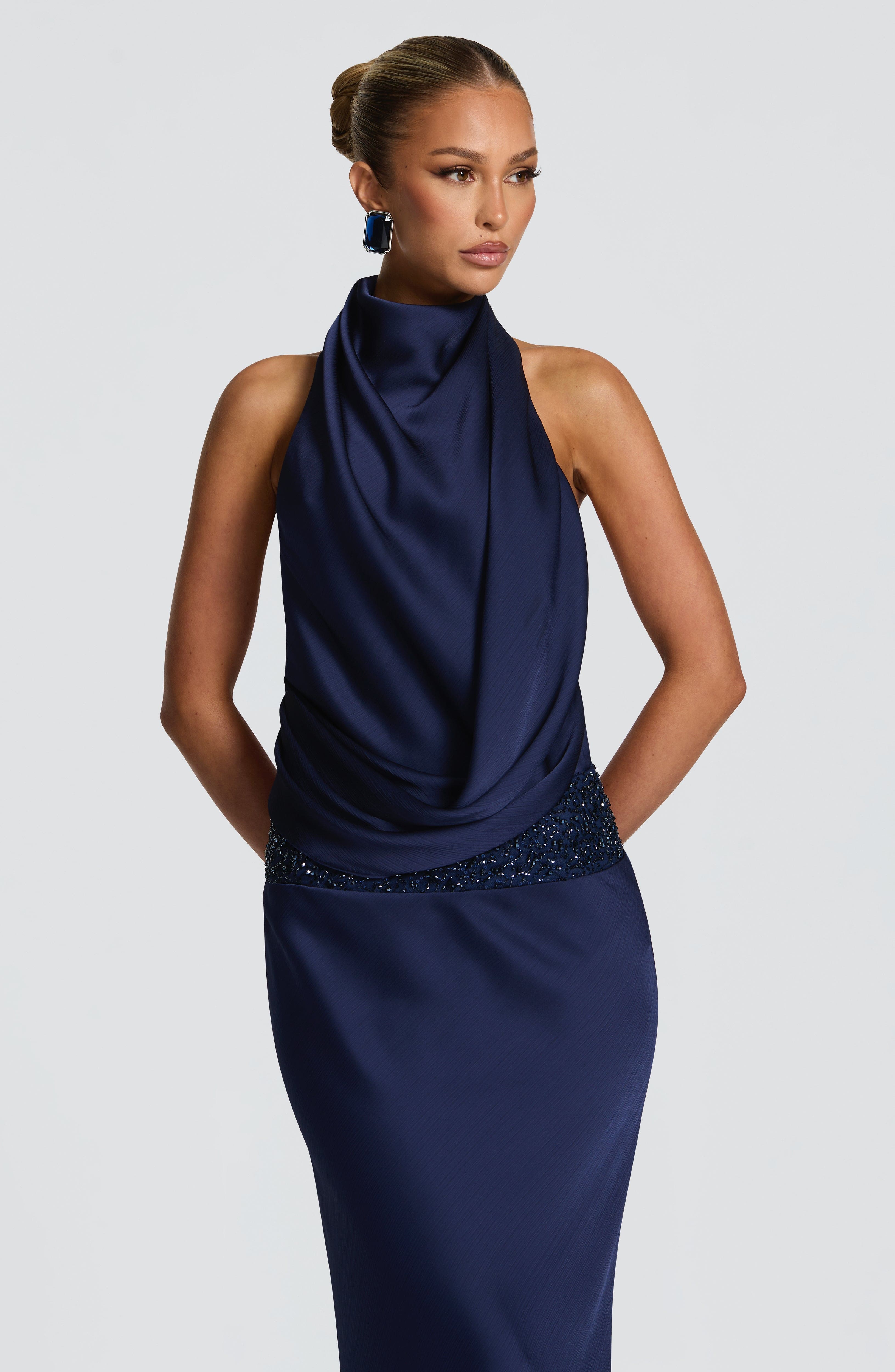 Vienne | Celine Satin Maxi Dress
