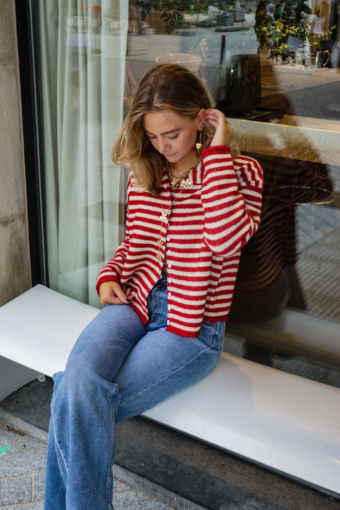 Vienne | Alina Striped Cardigan