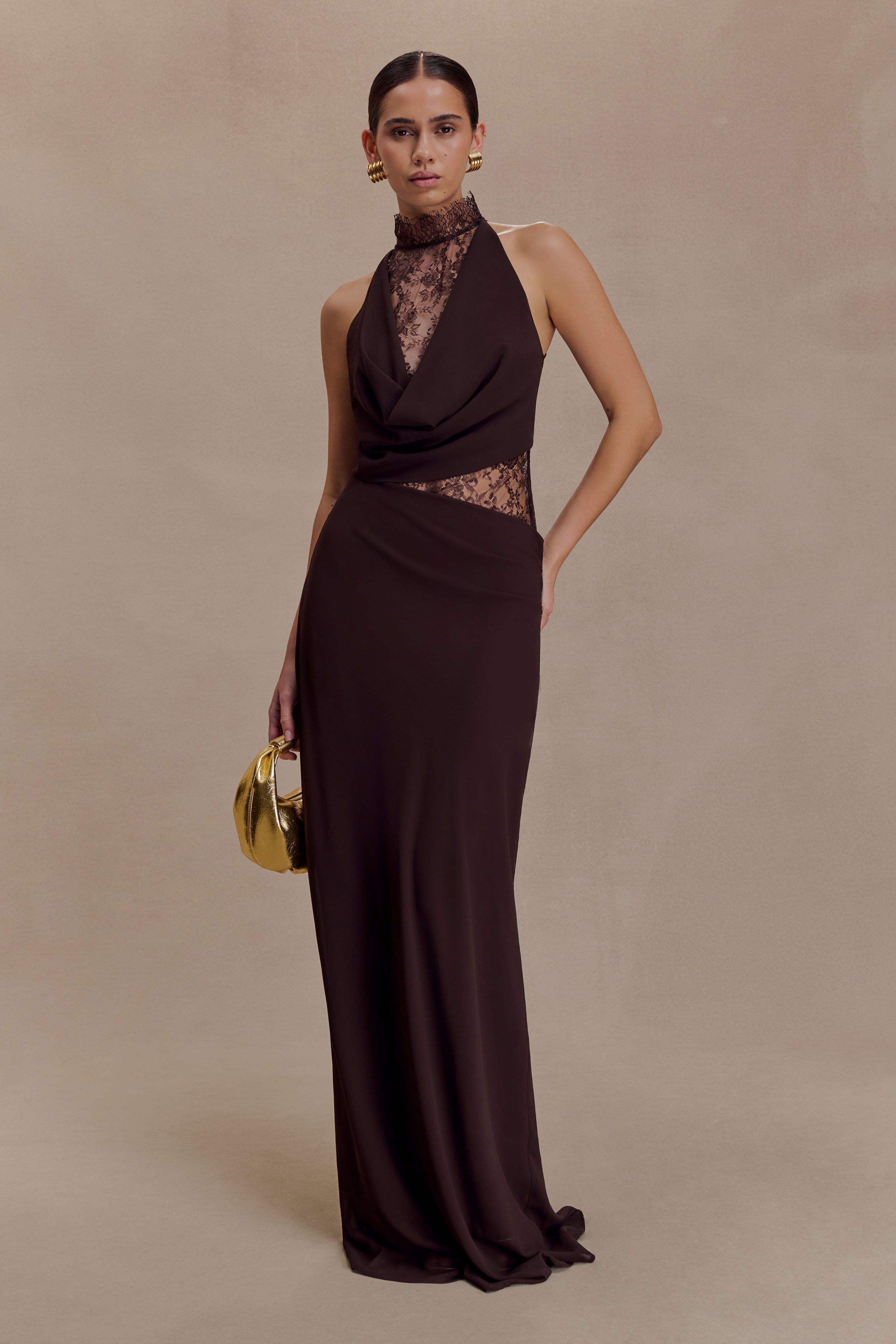 Vienne | Arra Lace Halter Gown
