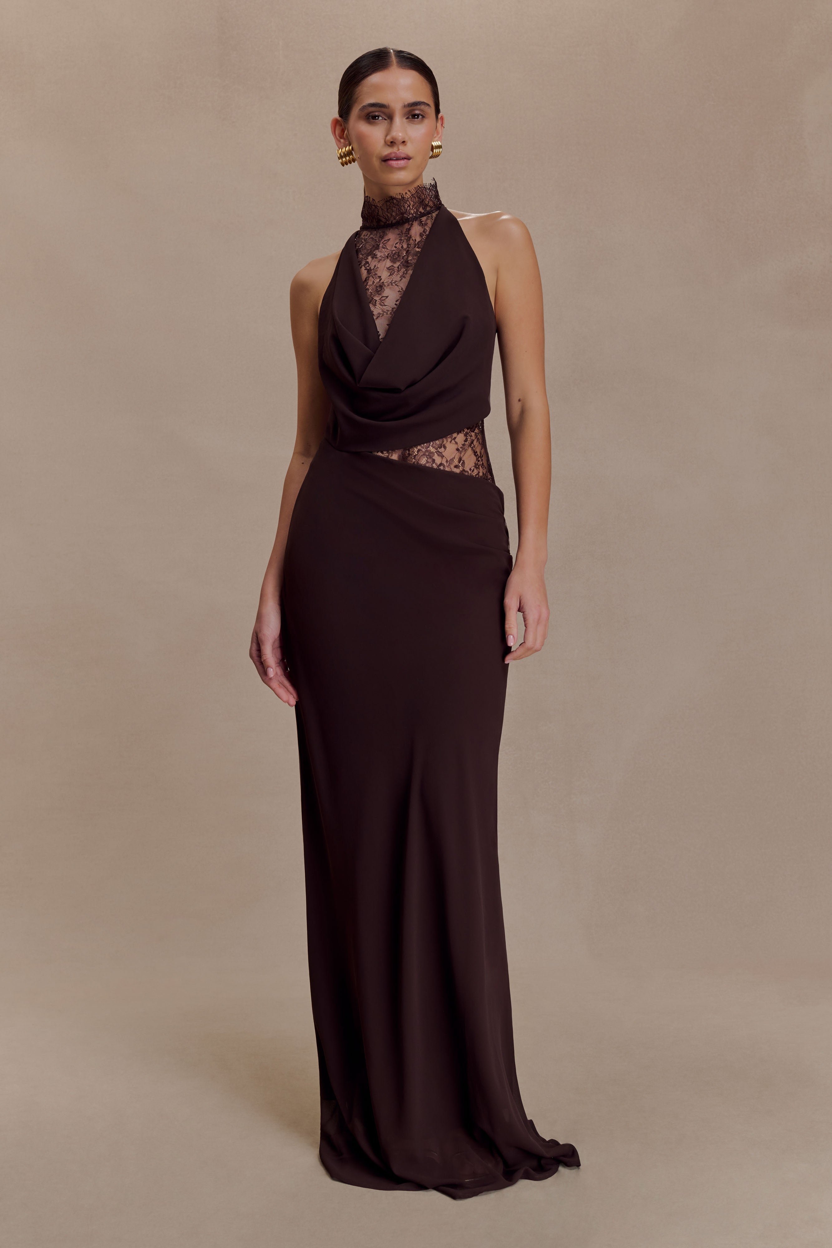 Vienne | Arra Lace Halter Gown
