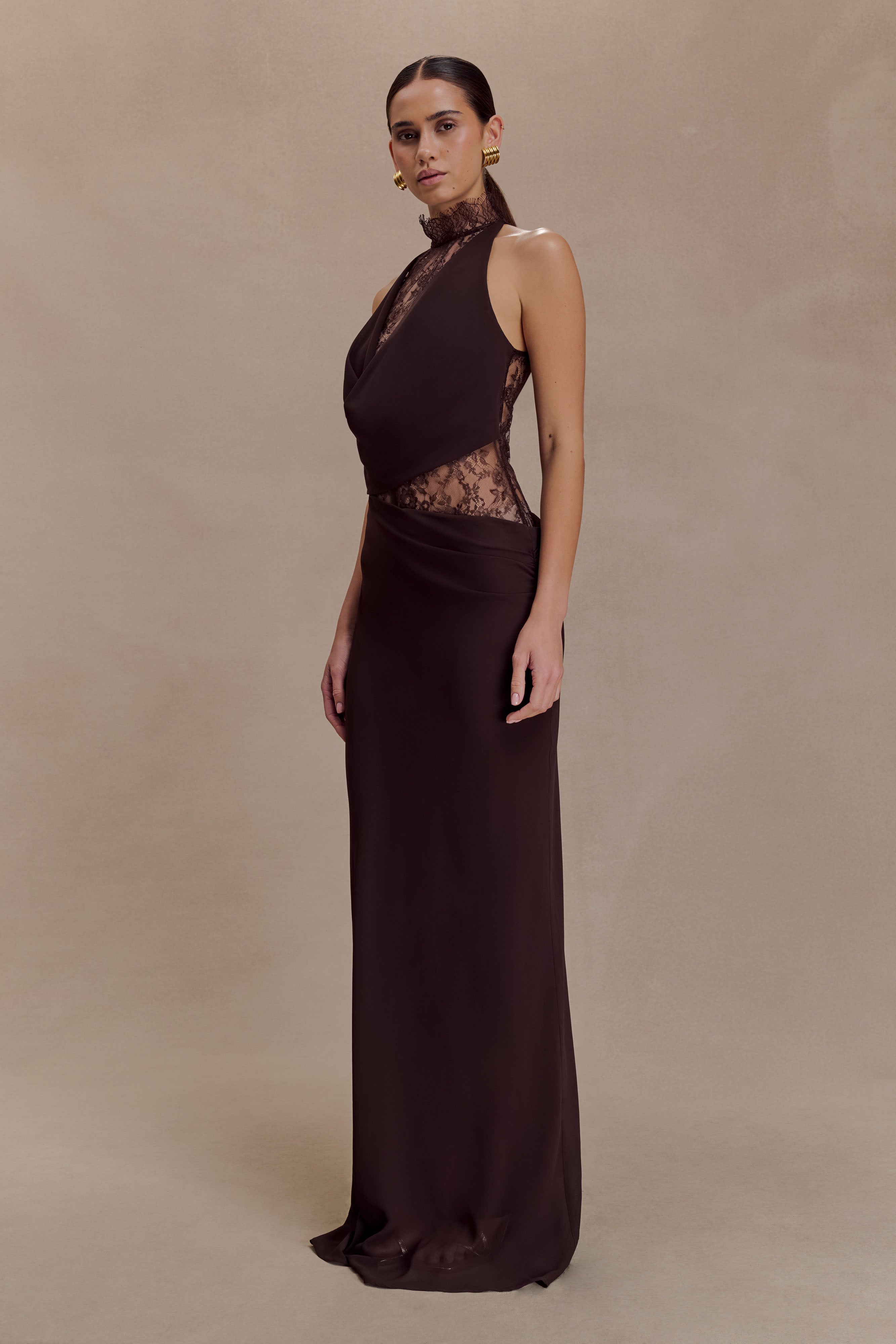 Vienne | Arra Lace Halter Gown