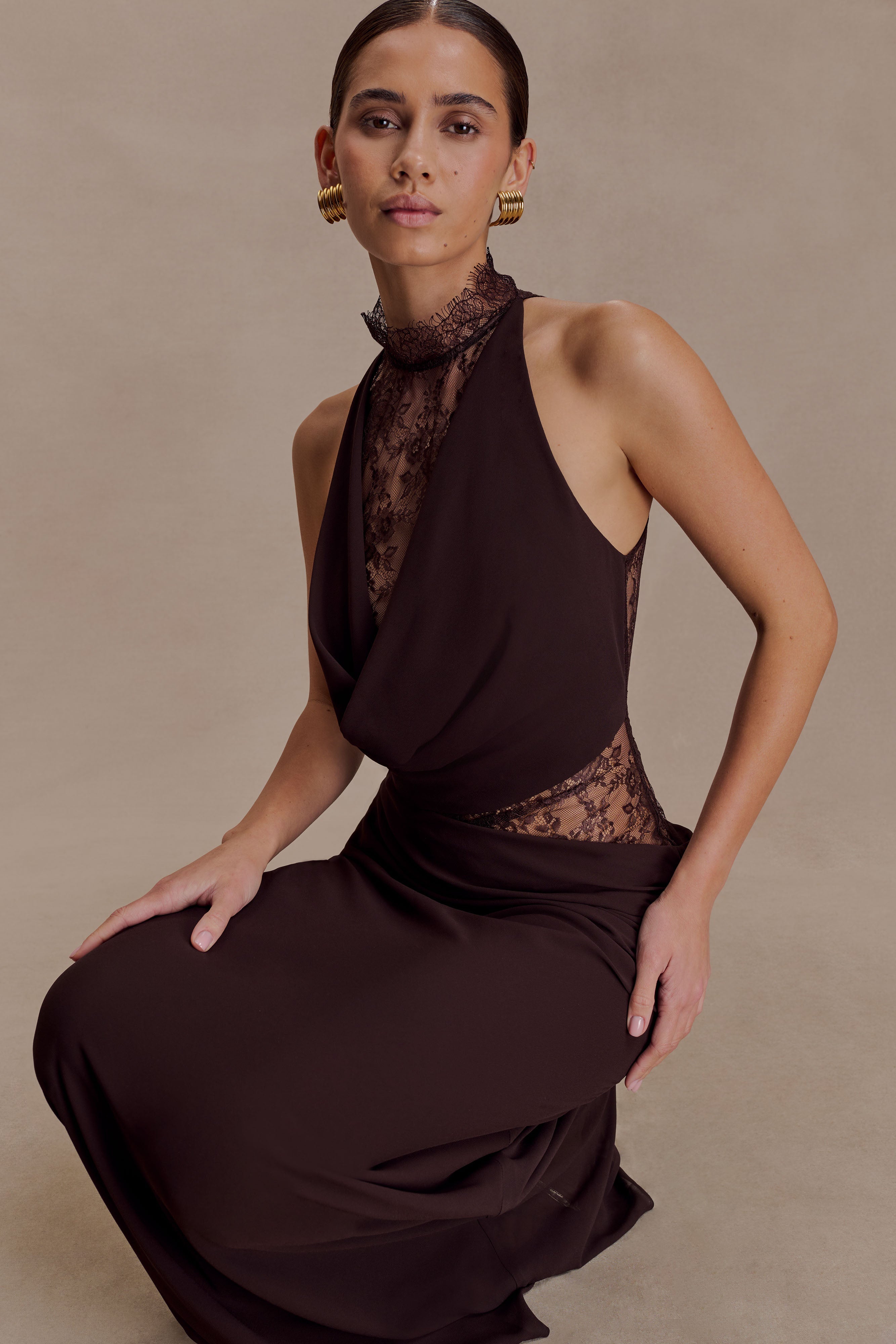 Vienne | Arra Lace Halter Gown