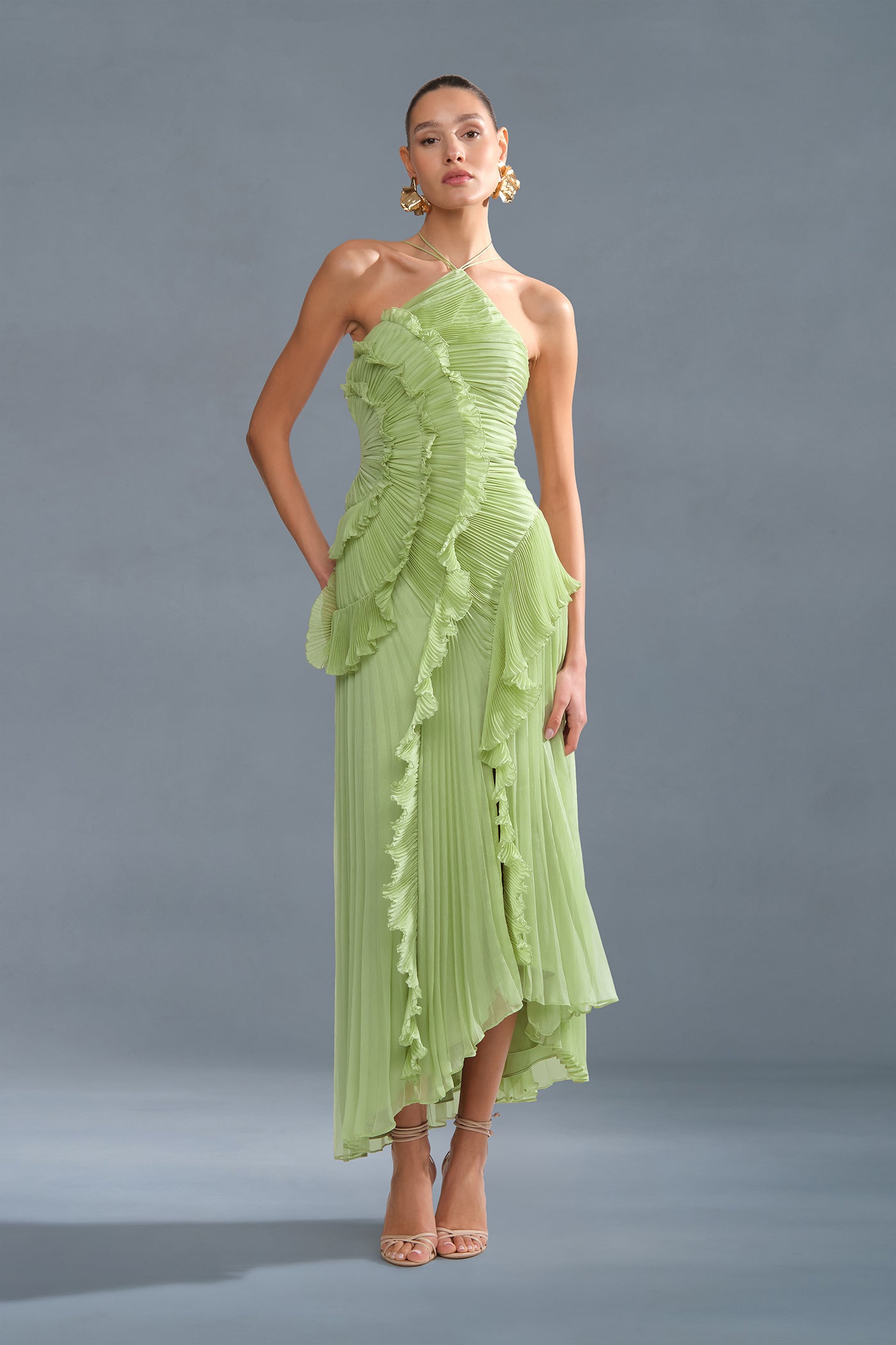Vienne | Nymira Halter Maxi Dress