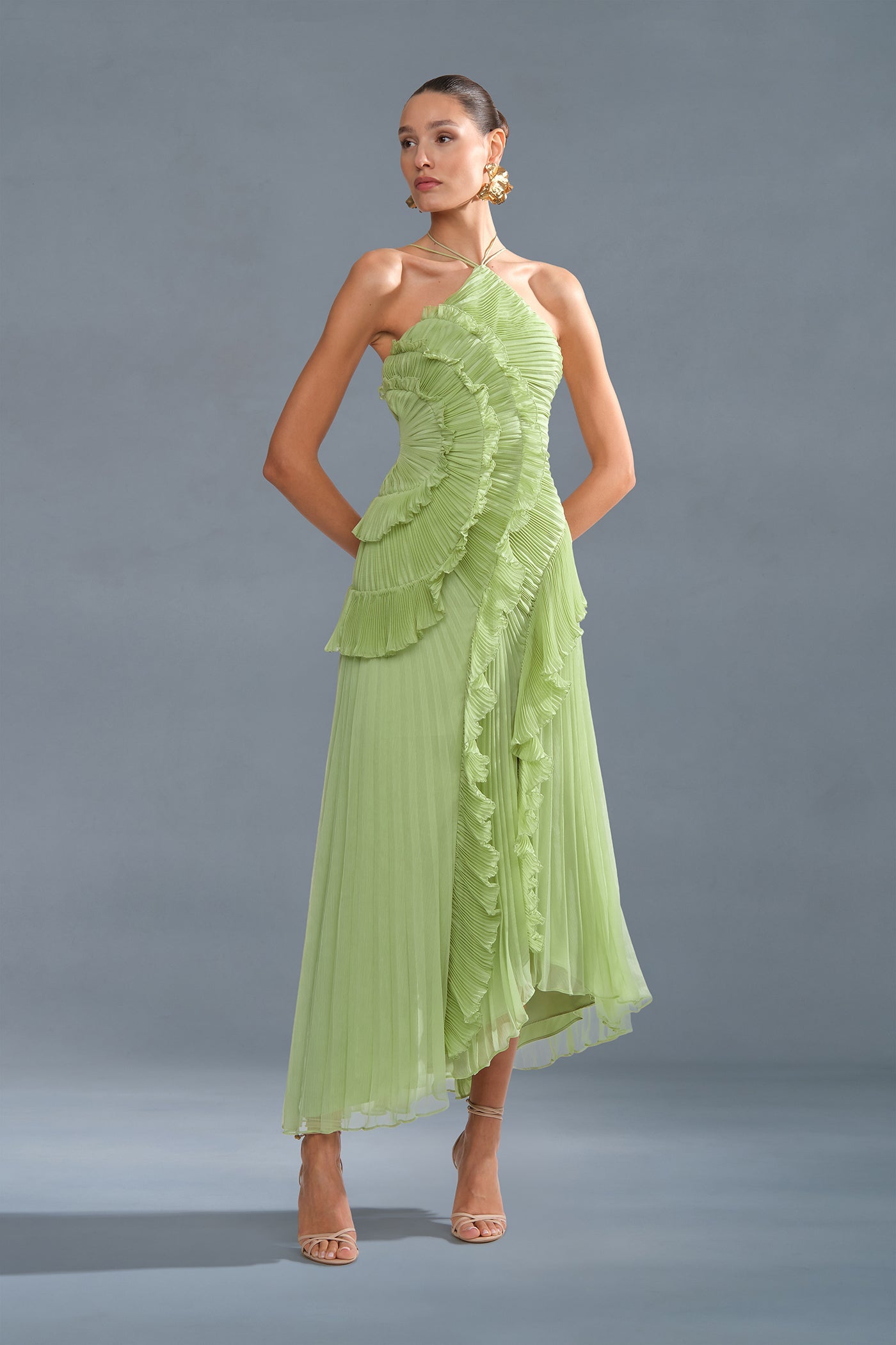 Vienne | Nymira Halter Maxi Dress