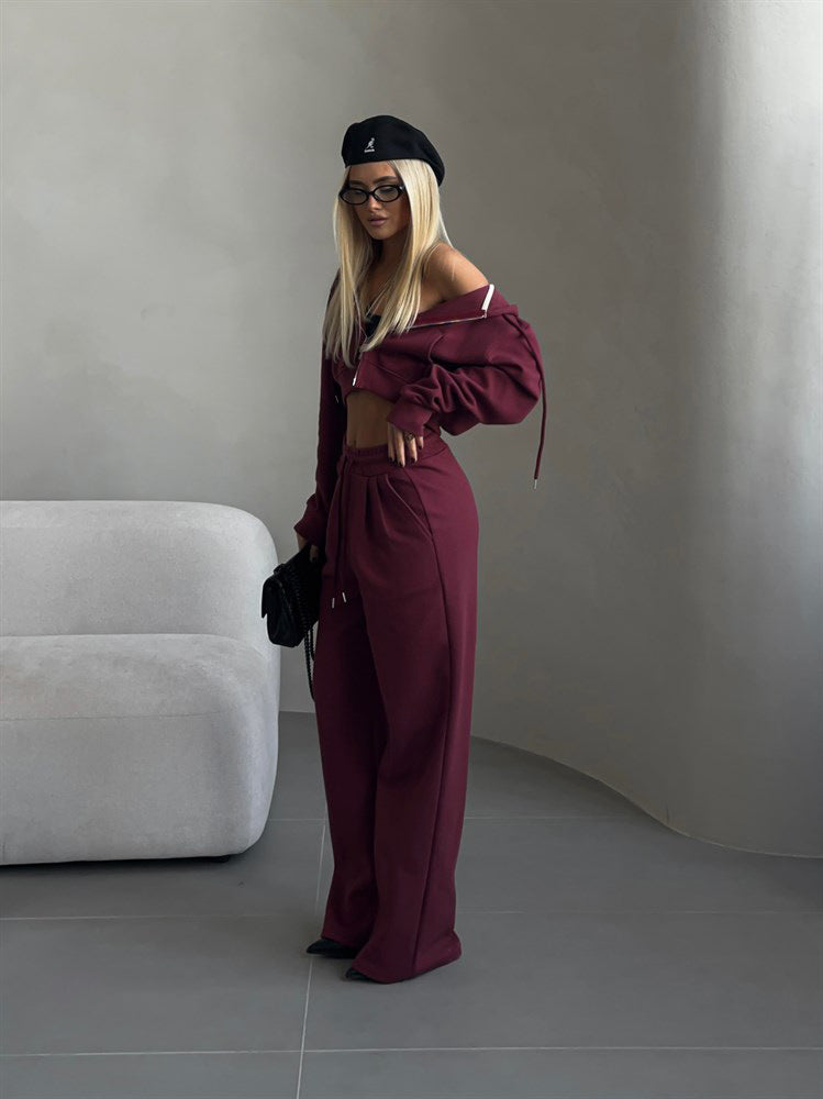 Vienne | Liora Cropped Hoodie Set