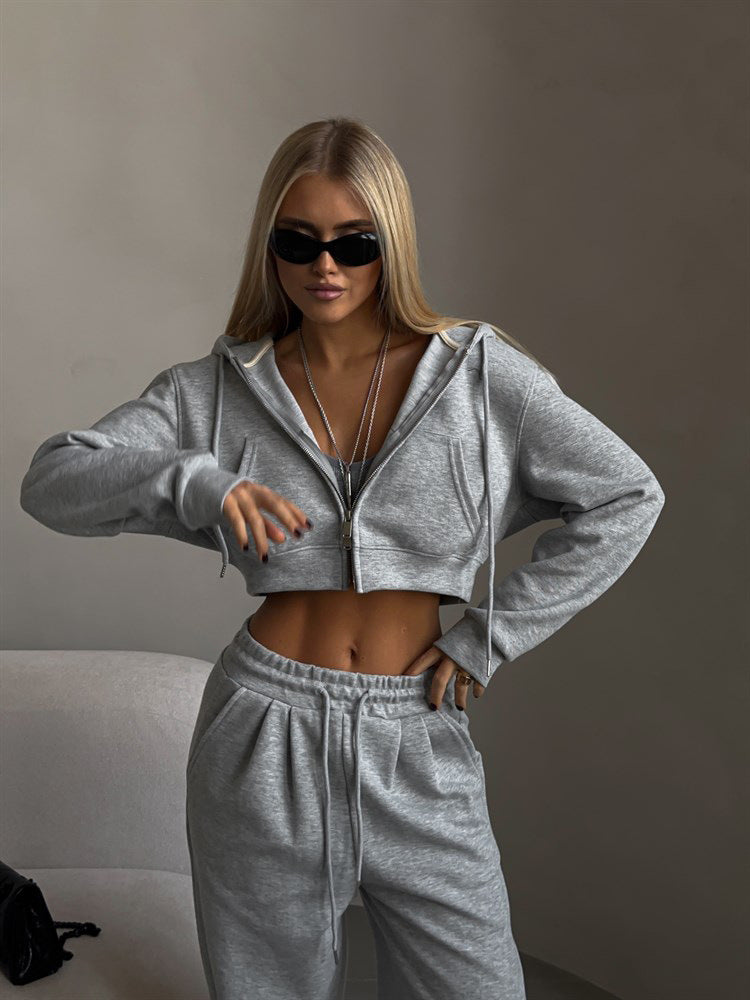 Vienne | Liora Cropped Hoodie Set