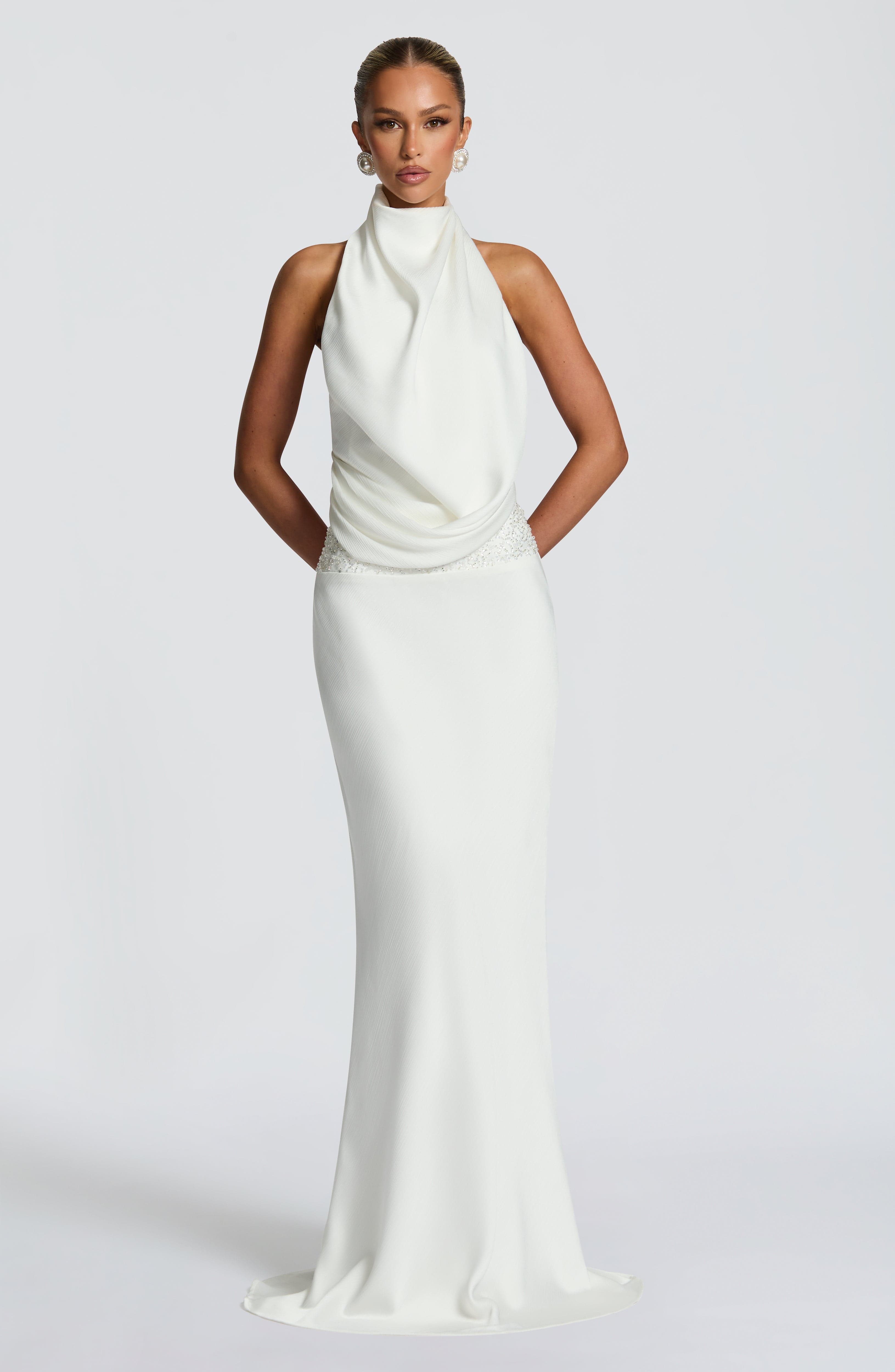 Vienne | Celine Satin Maxi Dress