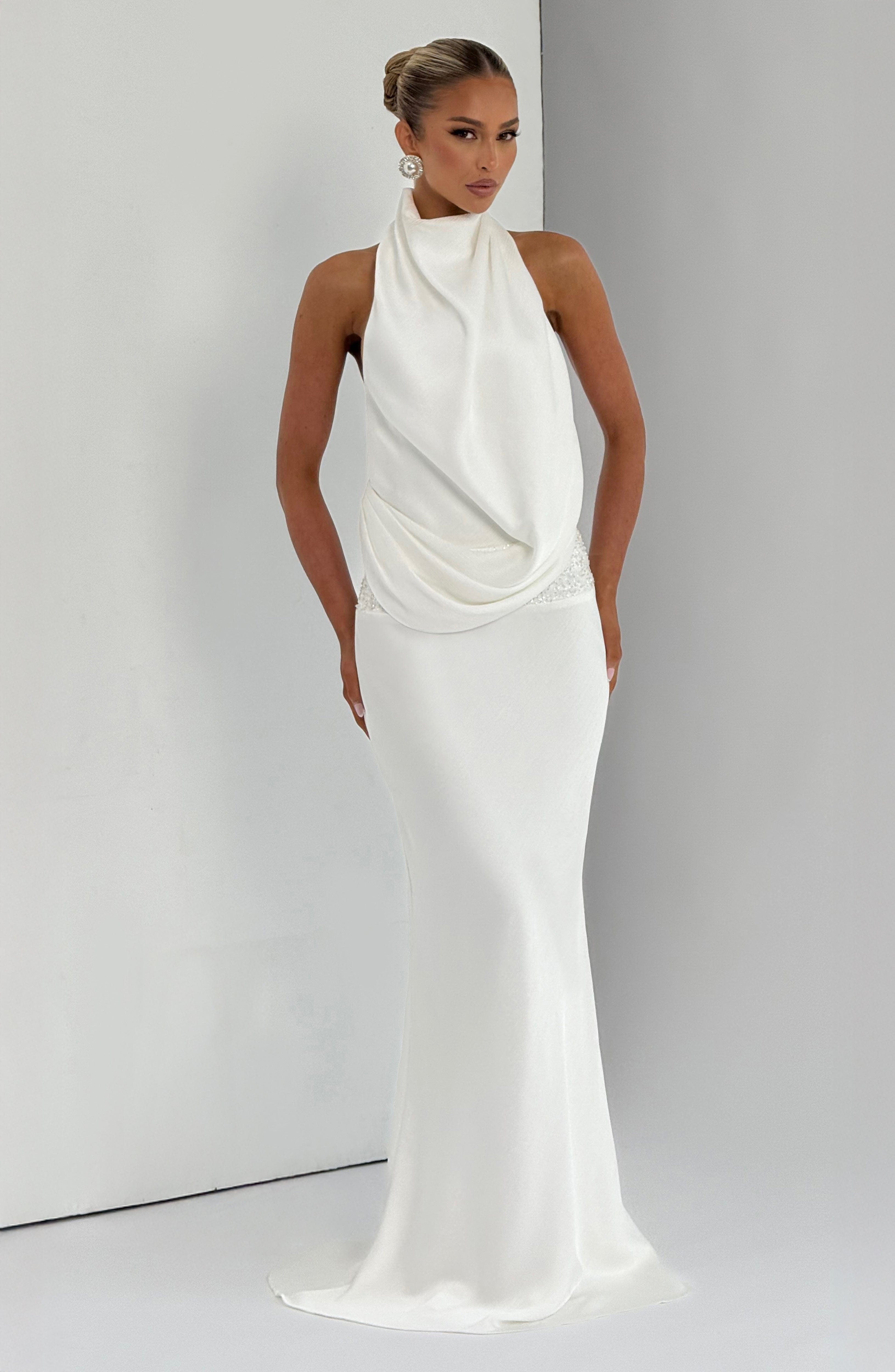 Vienne | Celine Satin Maxi Dress