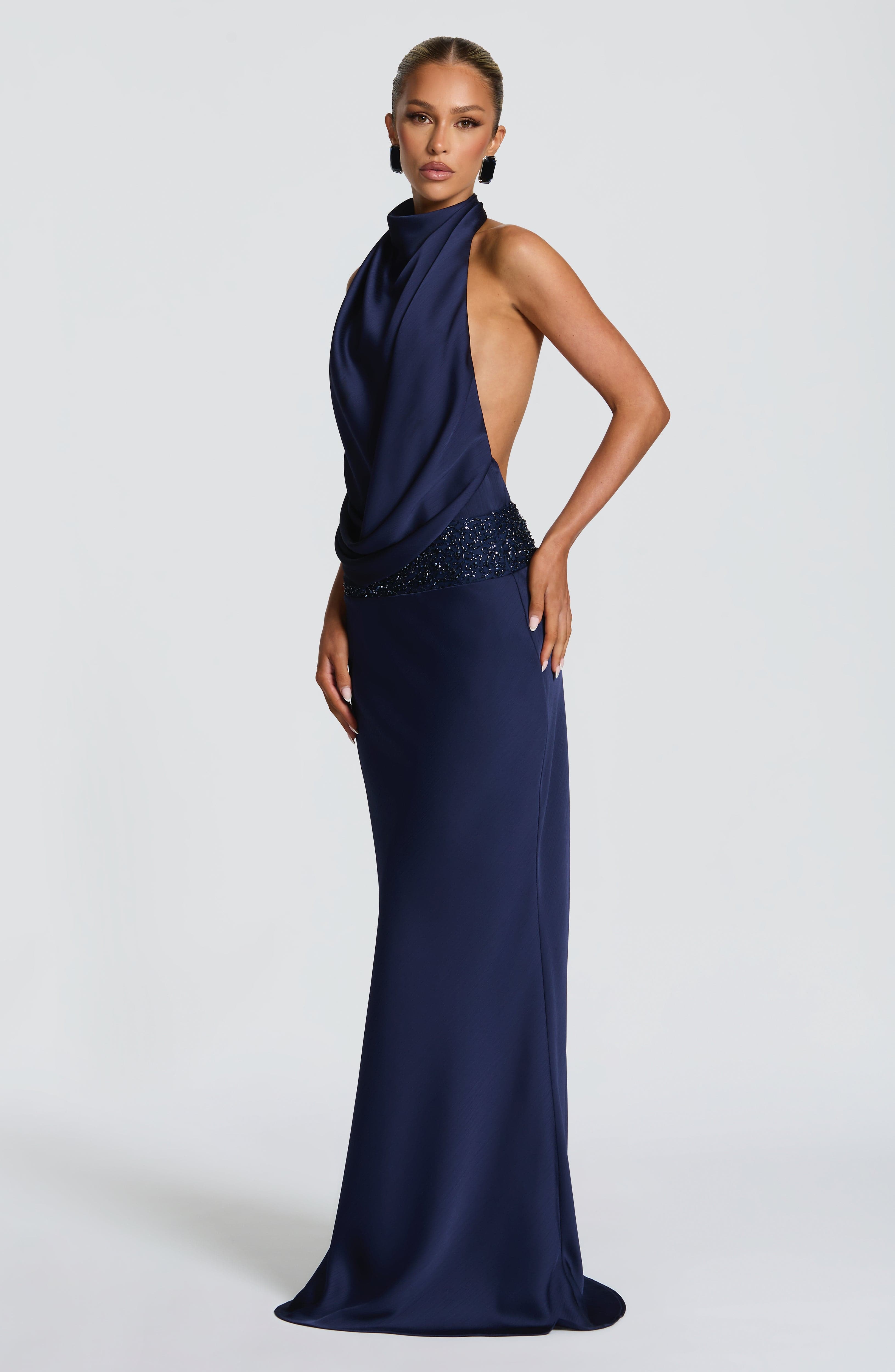 Vienne | Celine Satin Maxi Dress