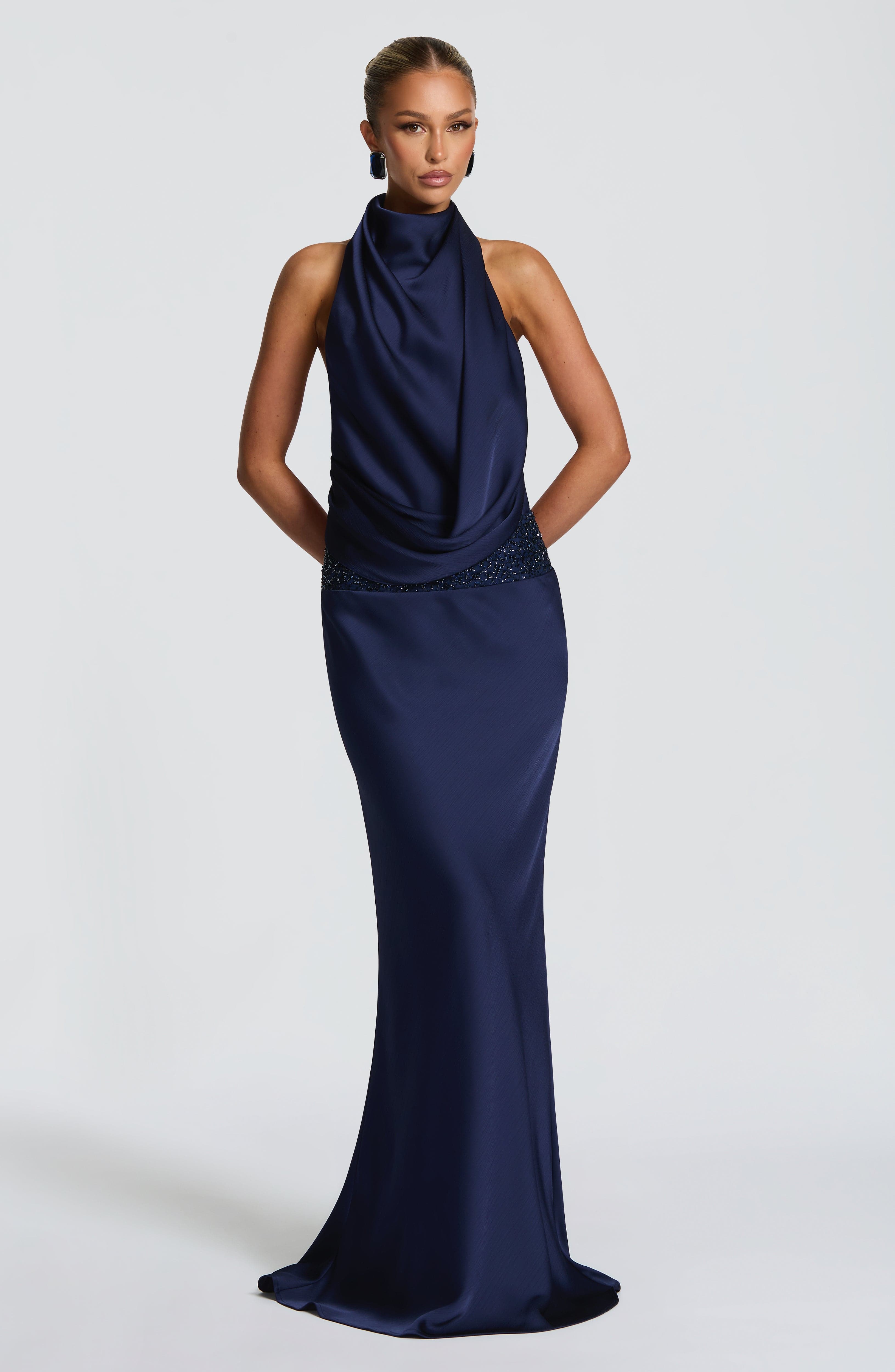 Vienne | Celine Satin Maxi Dress