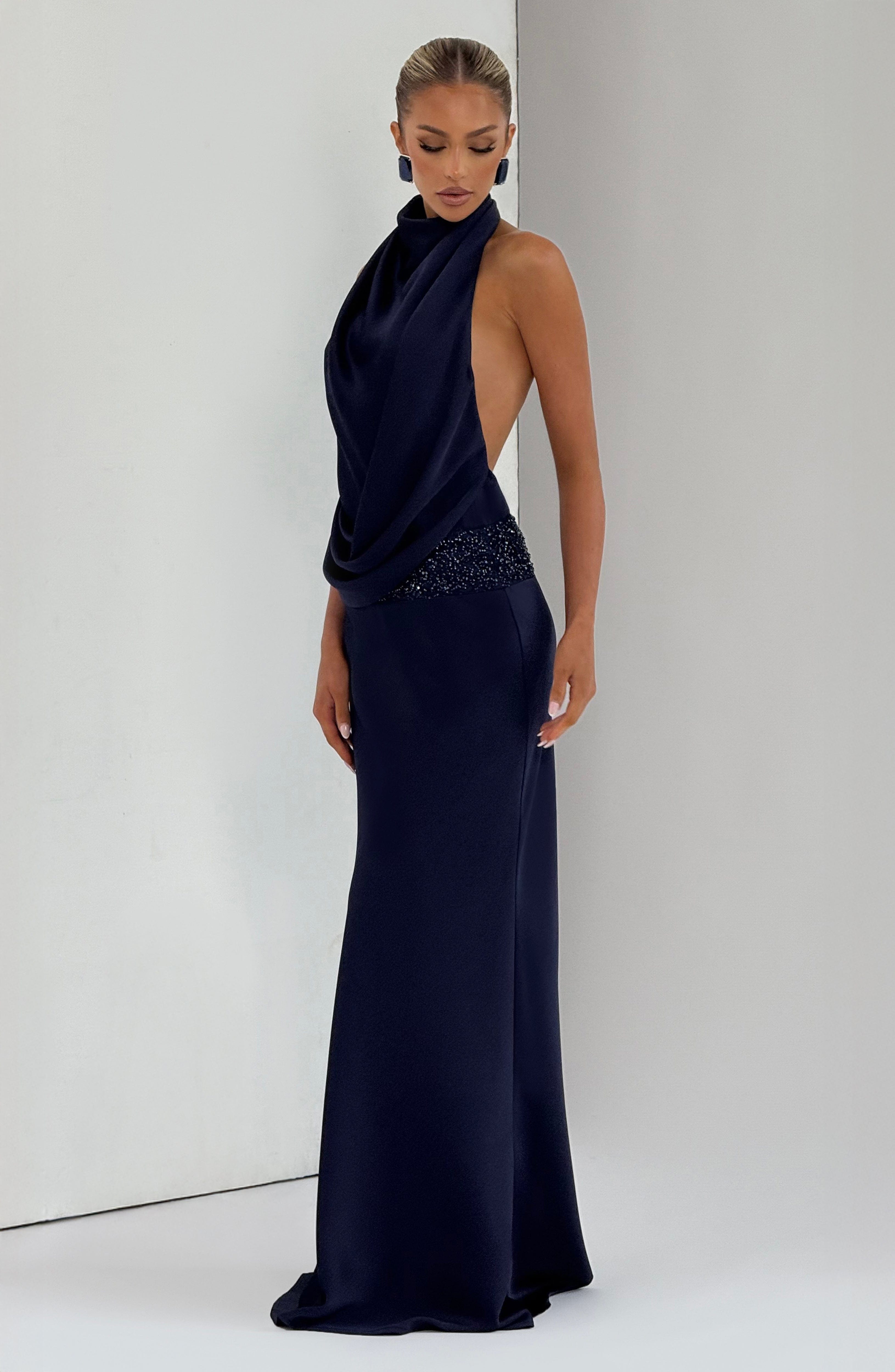 Vienne | Celine Satin Maxi Dress