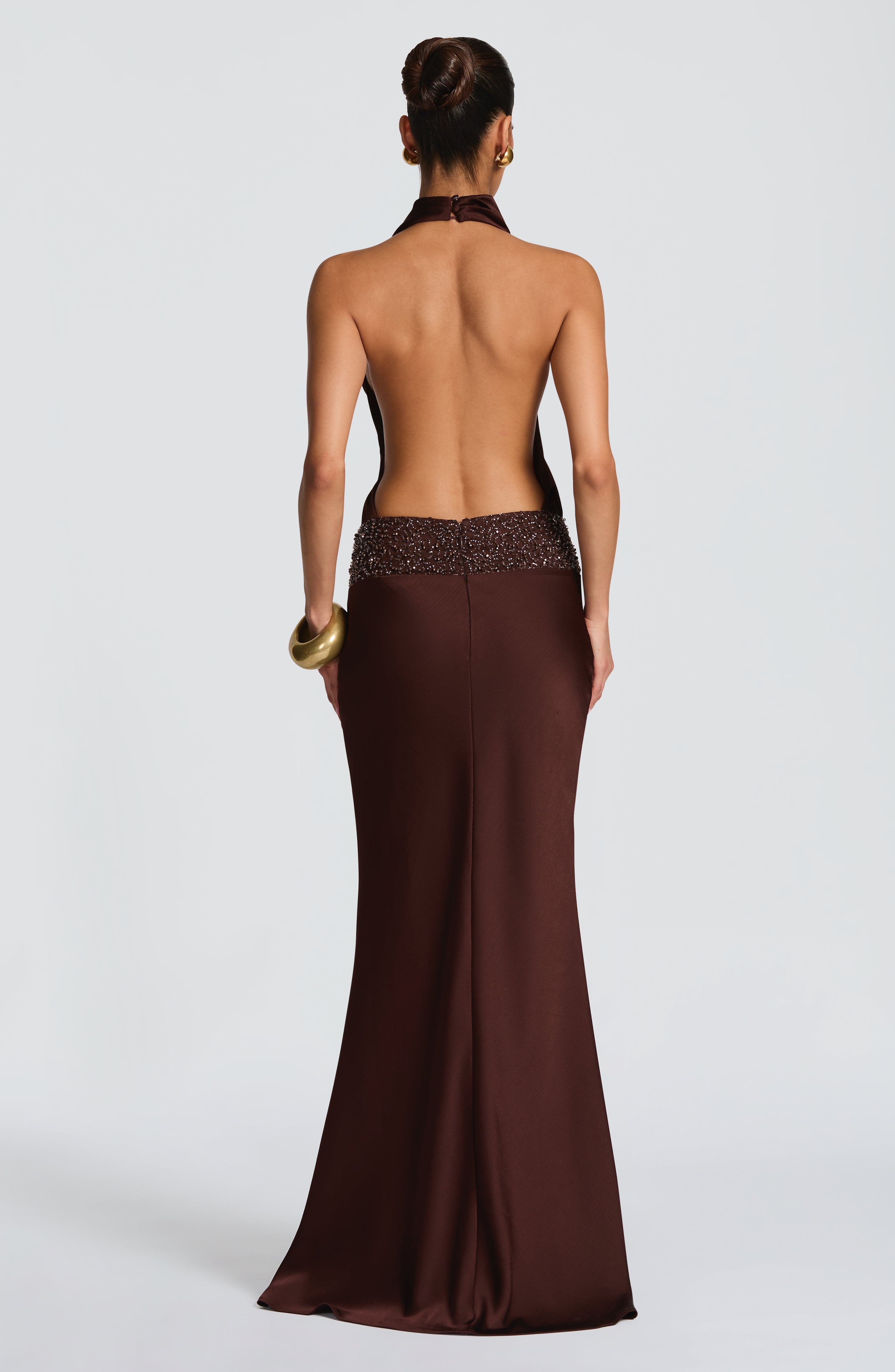 Vienne | Celine Satin Maxi Dress
